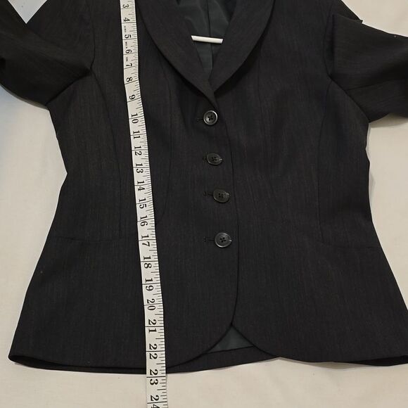 Doc & Amelia By Cintas Women Charcoal Gray 2 Regular Suit Blazer NEW - Picture 9 of 11